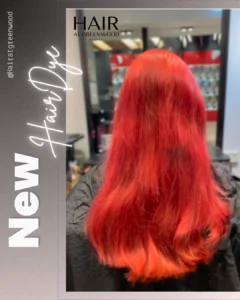 Red with Blue Undertones hairstyle hair at greenwood sydney
